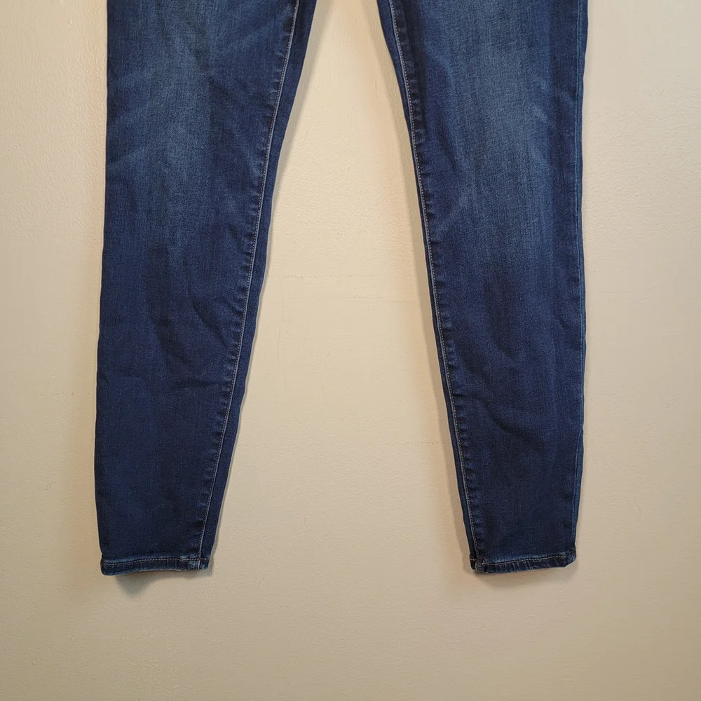 American Eagle Jeans Curvy Super Hi Rise Jeggings Skinny Dark Blue Wash AE 6